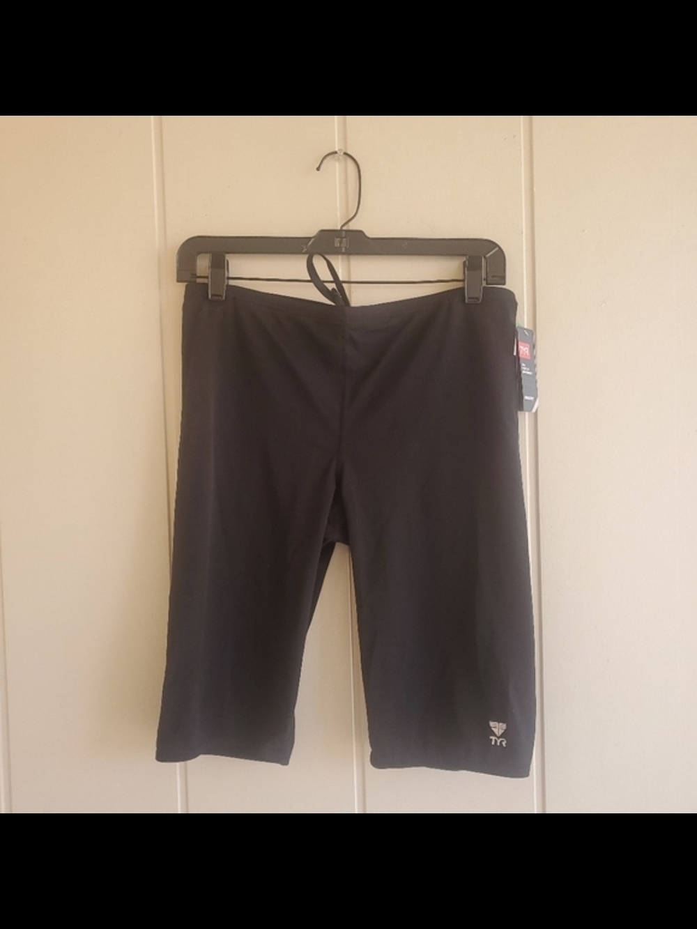 TYR Black Jammer Swim Shorts Mens Sz 36 New With Tags